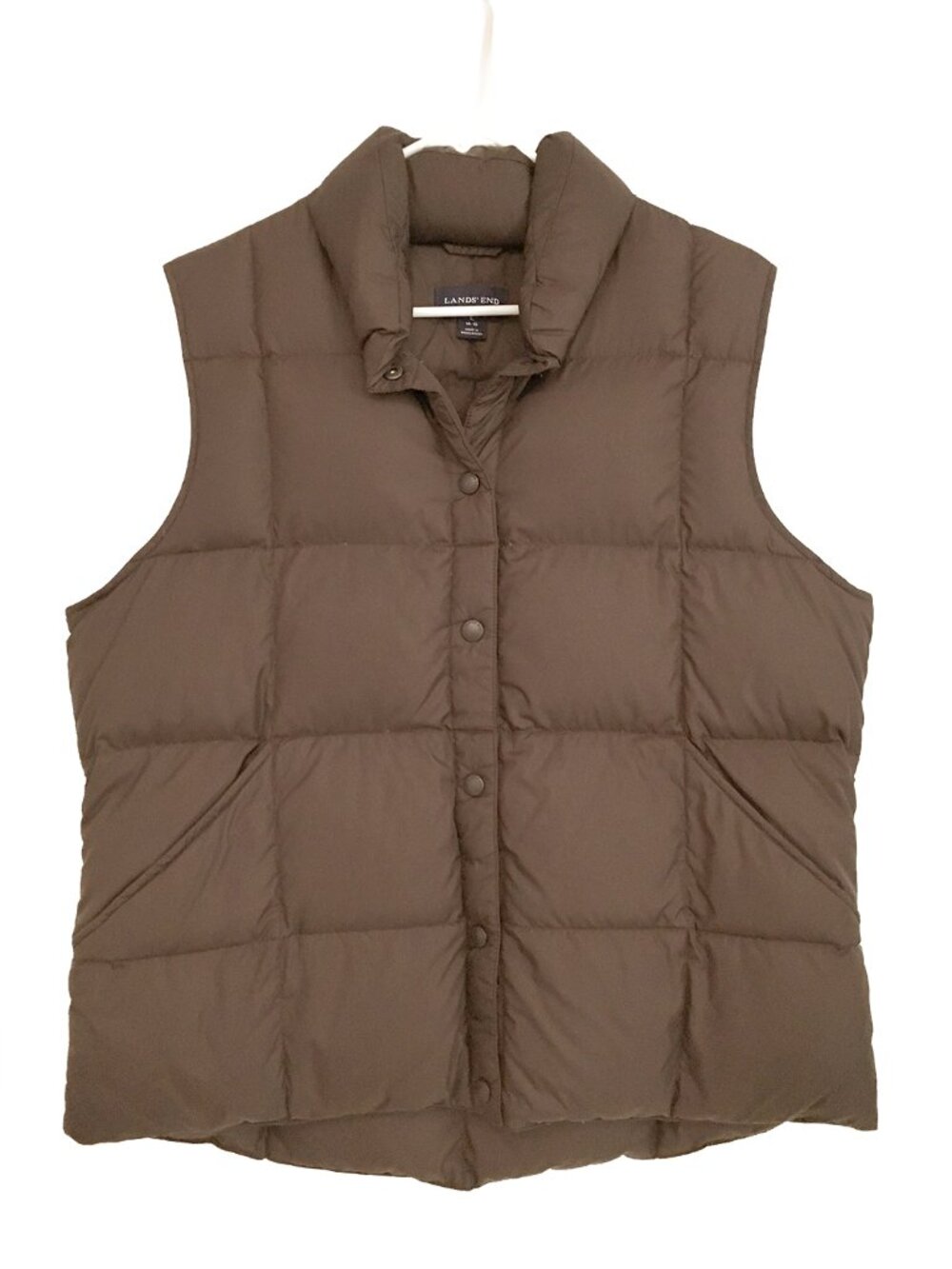 Lands' End Women's Brown Down Vest Size Large